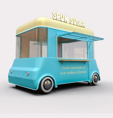 RESTAURANT STALL  RS003 Multi Functional Dining Cart Mobile Stall Snack Cart Cold Drink Milk Tea Coffee Cart Street Side Scenic Spot